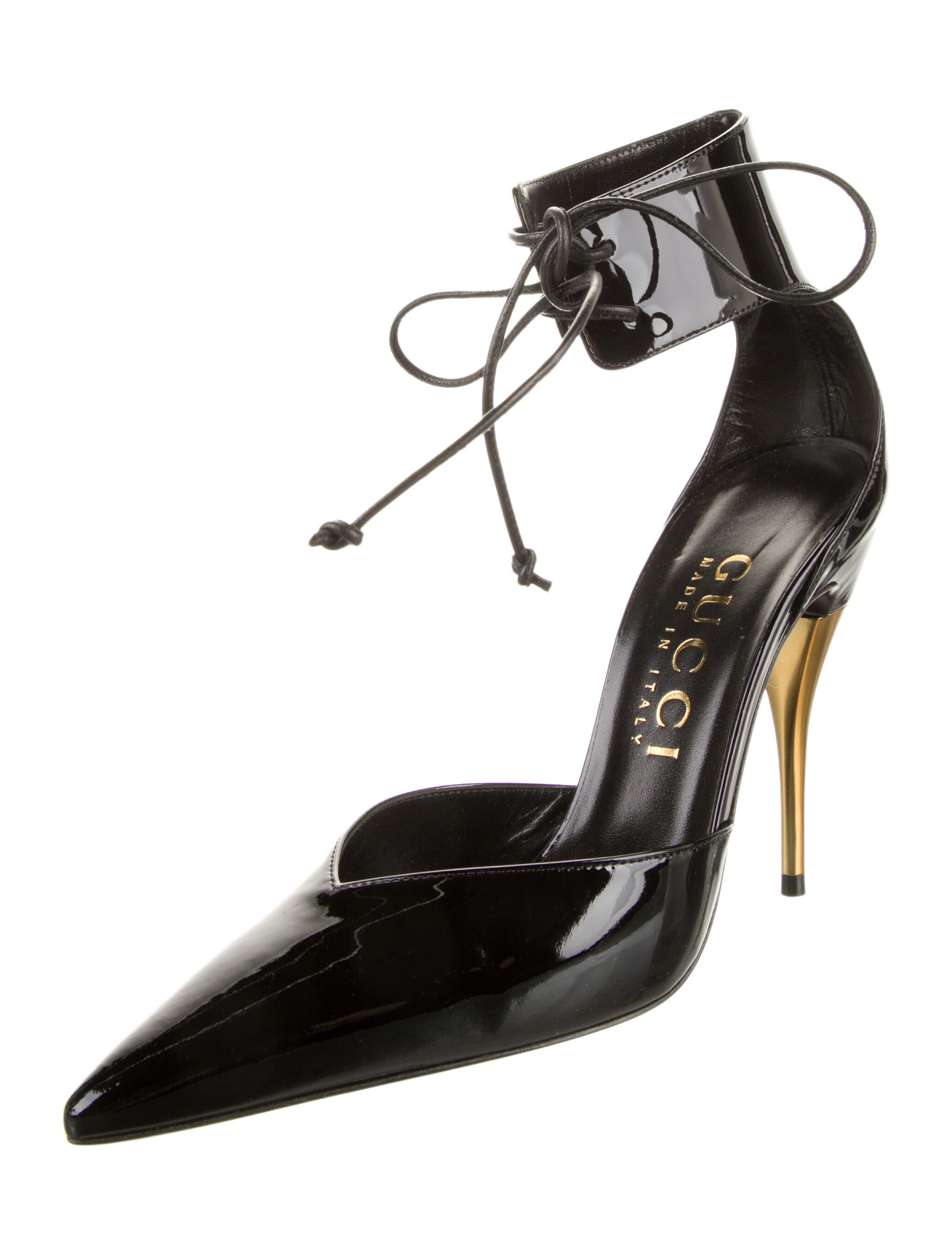Gucci Patent Leather T-Strap Pumps
