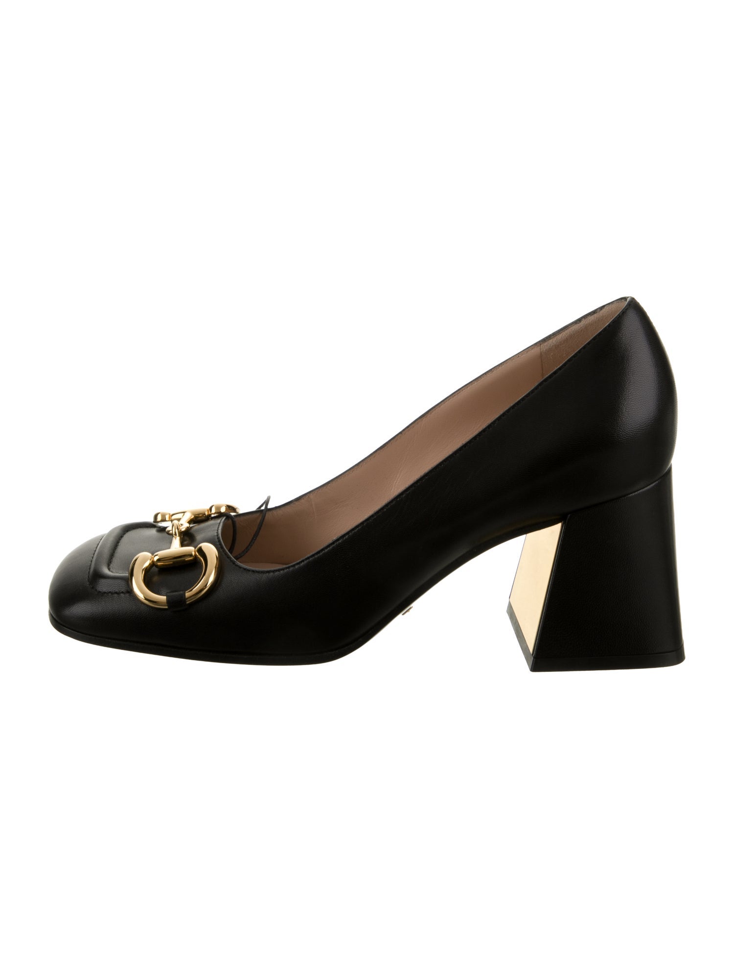 Gucci Horsebit Accent Leather Pumps
