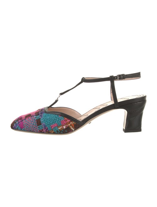 Gucci Patterned T-Strap Pumps