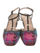 Gucci Patterned T-Strap Pumps