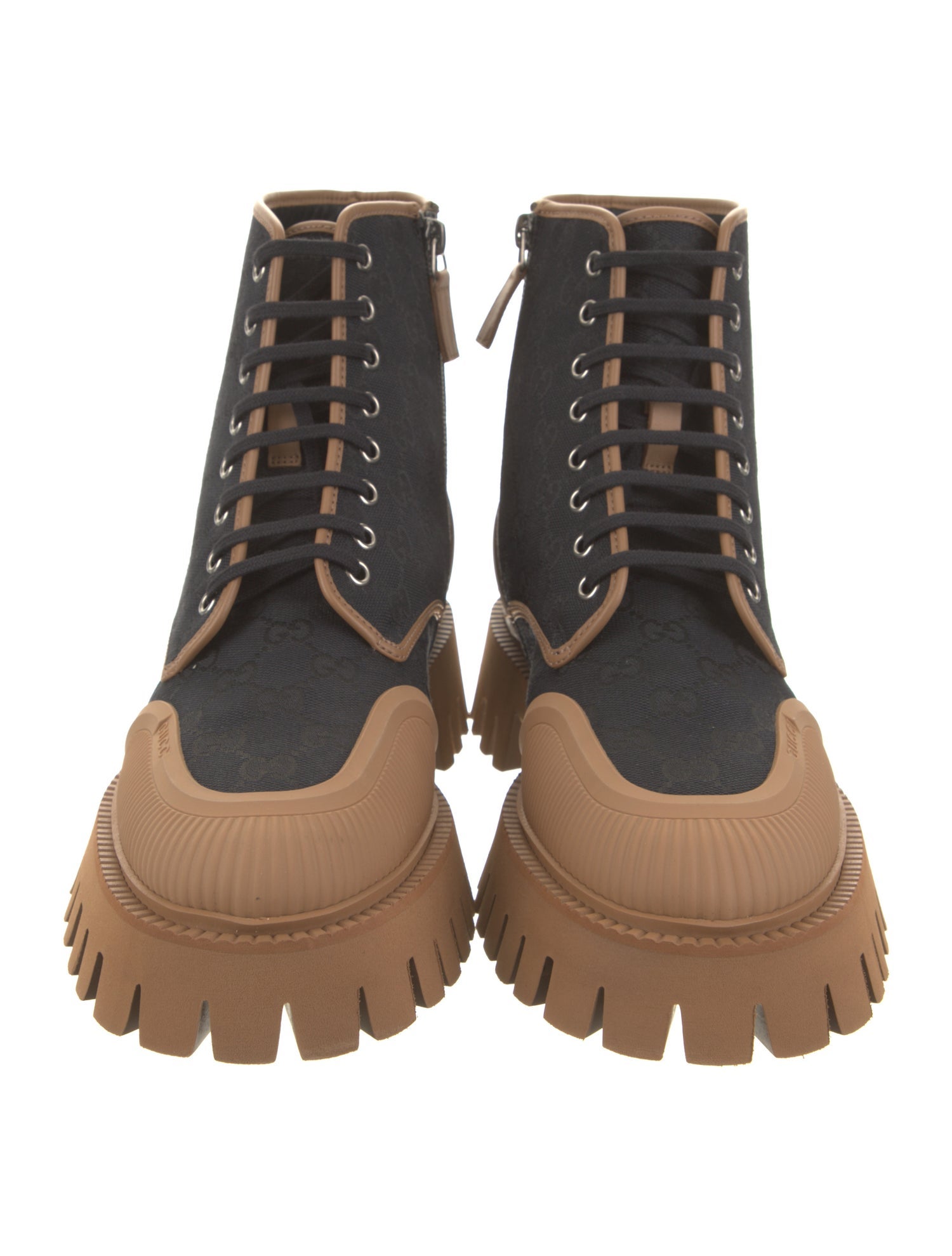 Gucci Rubber Colorblock Pattern Rain Boots