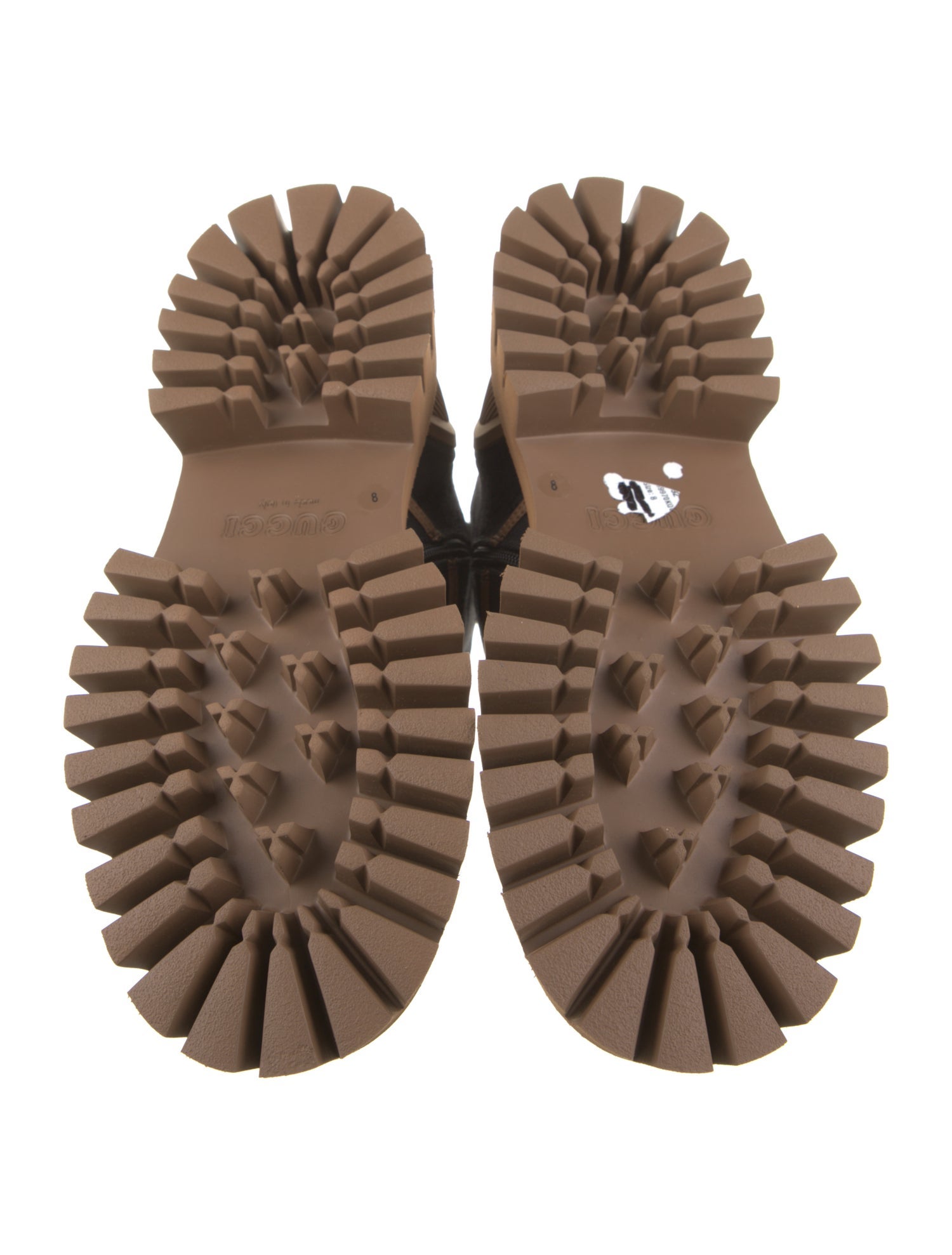 Gucci Rubber Colorblock Pattern Rain Boots