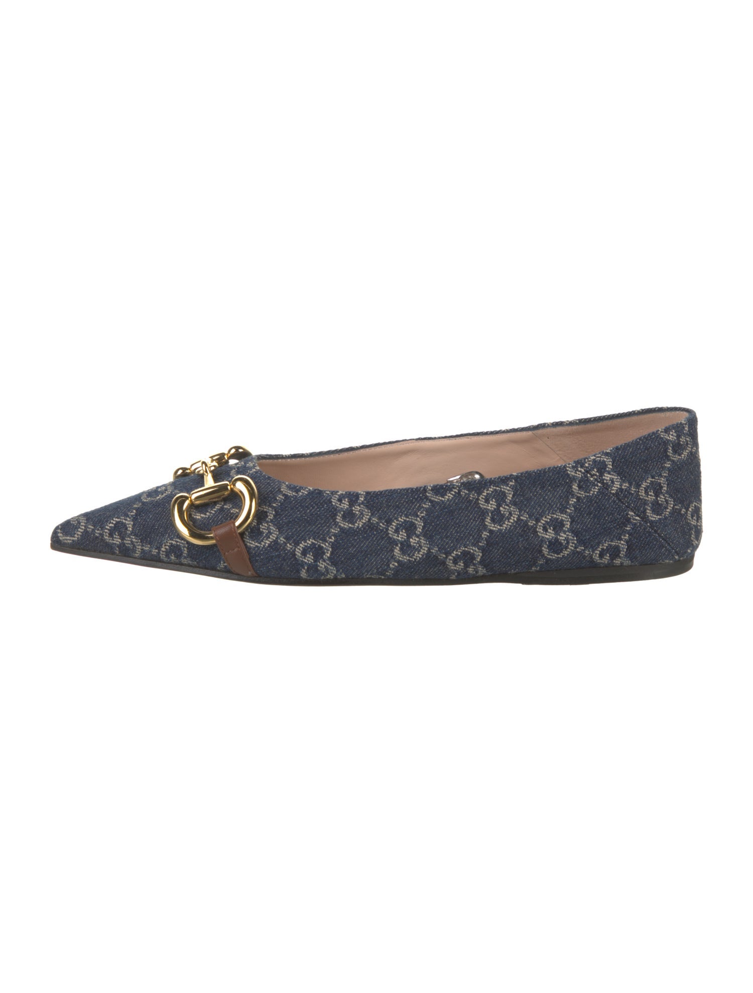 Gucci GG Denim Denim Ballet Flats
