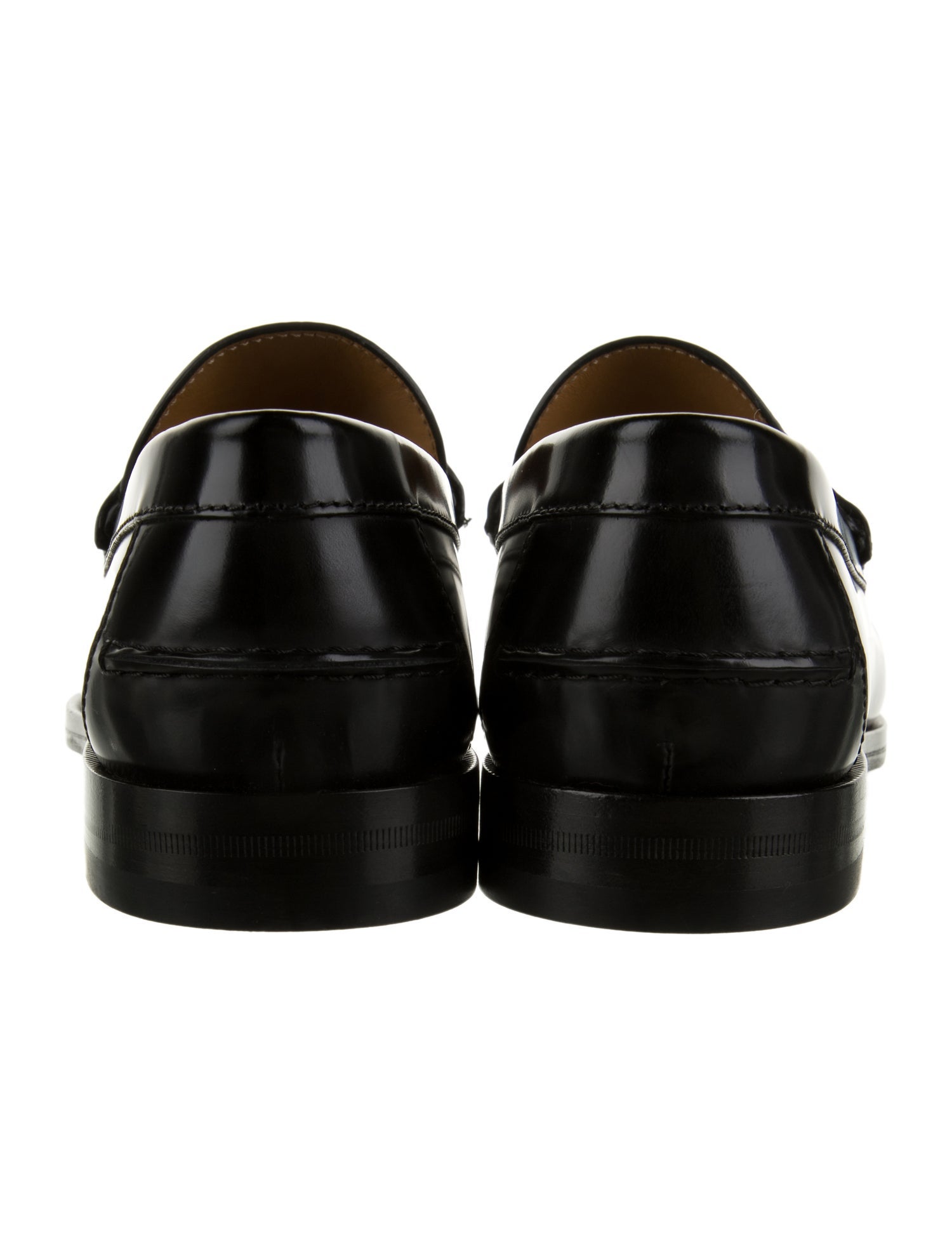 Gucci Horsebit Accent Patent Leather Dress Loafers