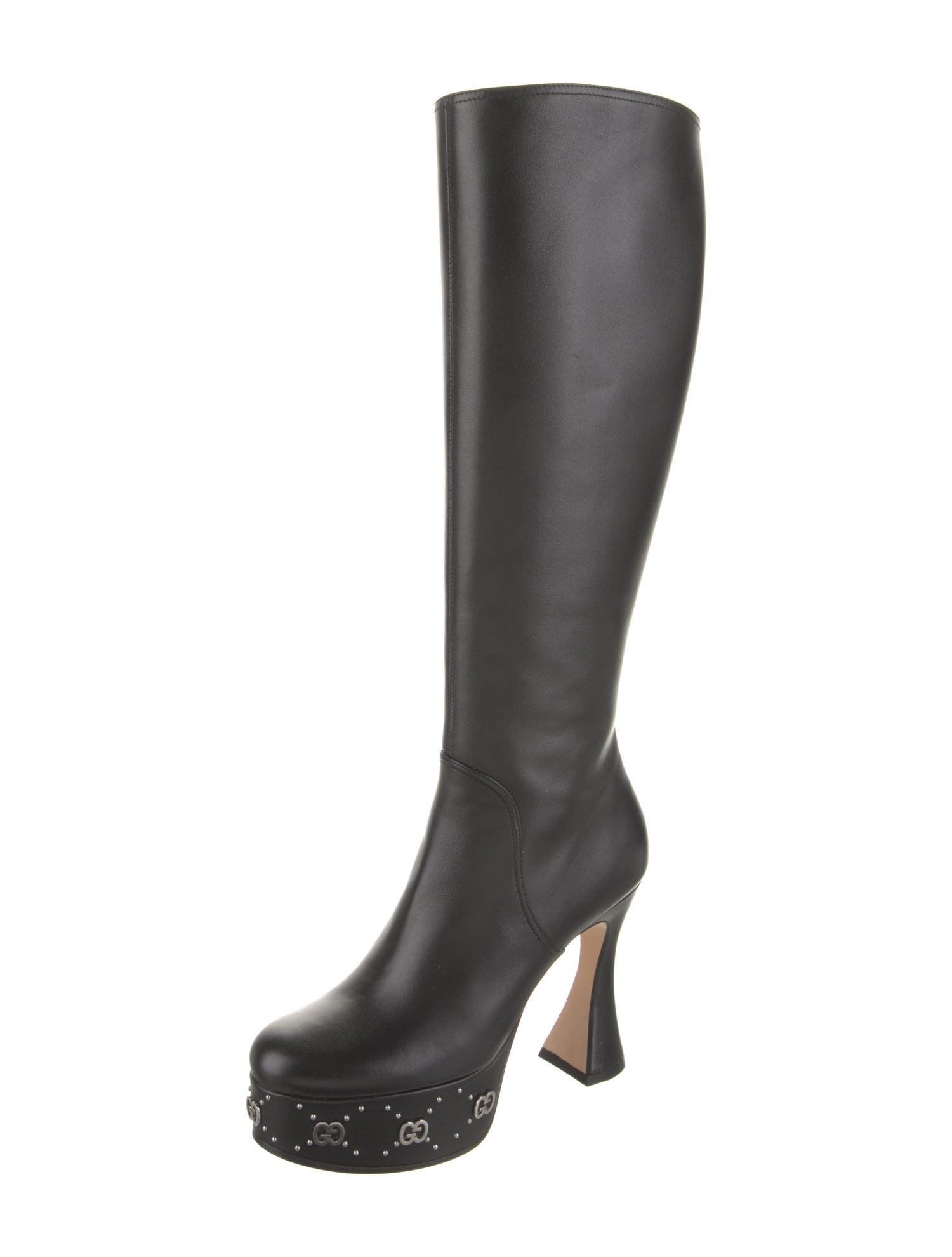 Gucci GG Logo Leather Boots