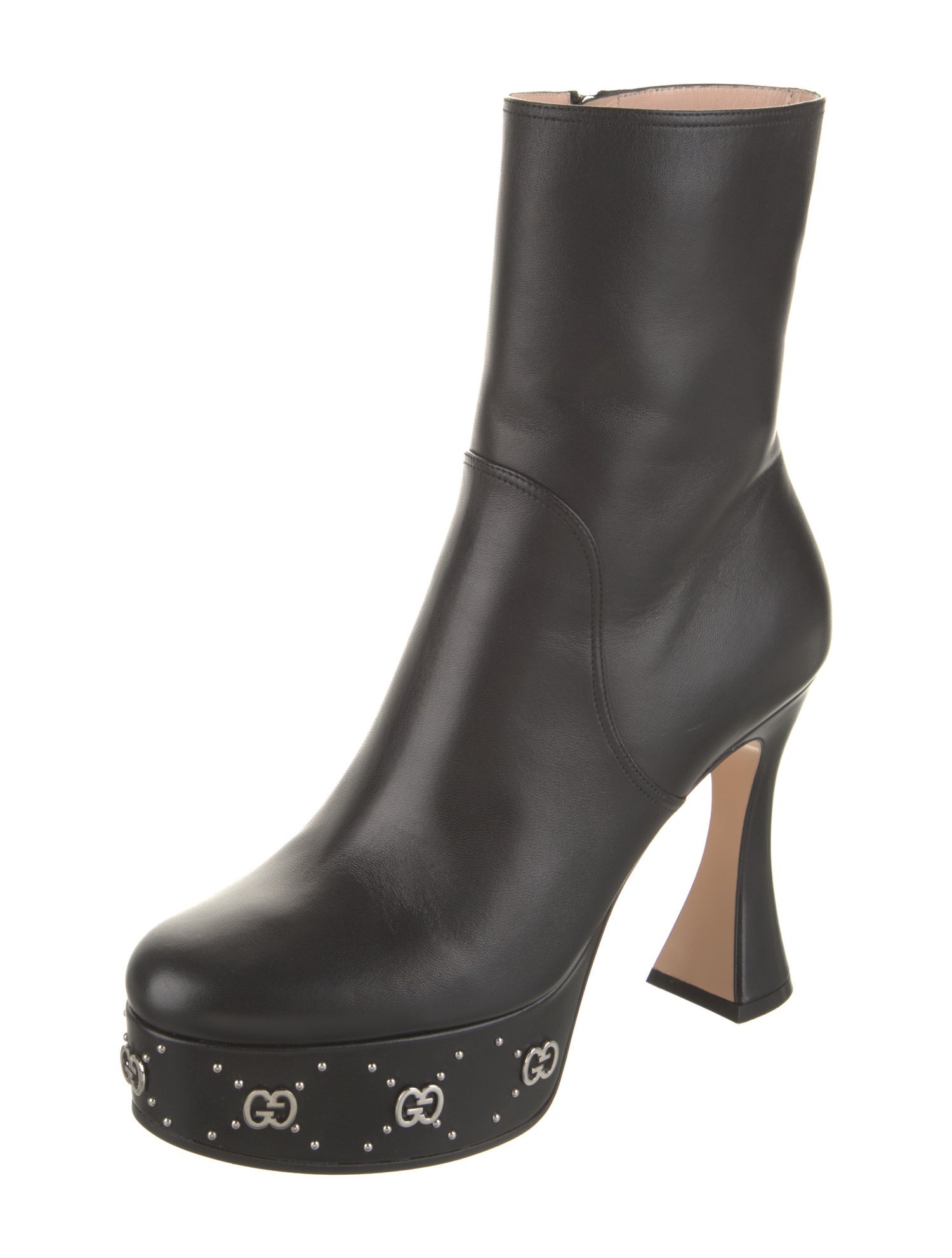 Gucci GG Logo Leather Boots