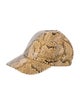 Gucci Logo Print Python-Trimmed Baseball Cap