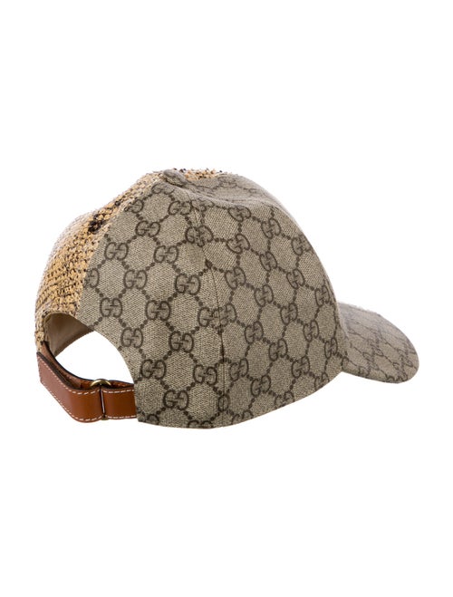 Gucci Logo Print Python-Trimmed Baseball Cap