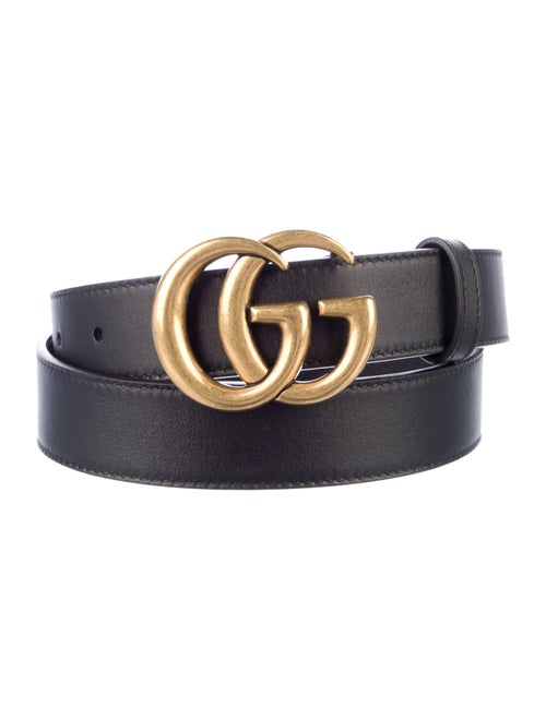 Gucci Double G Logo Leather Belt