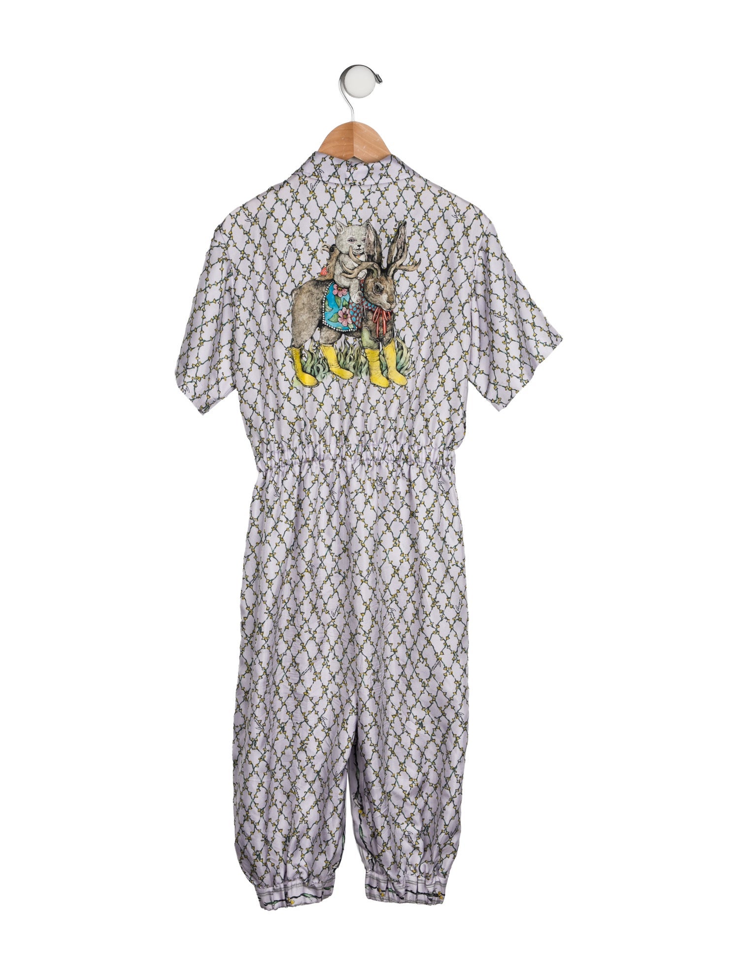 Gucci Girls' Printed Silk Jumpsuit