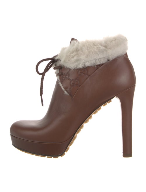 Gucci GG Signature Leather Lace-Up Boots