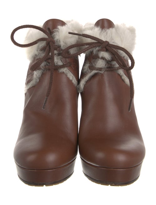 Gucci GG Signature Leather Lace-Up Boots