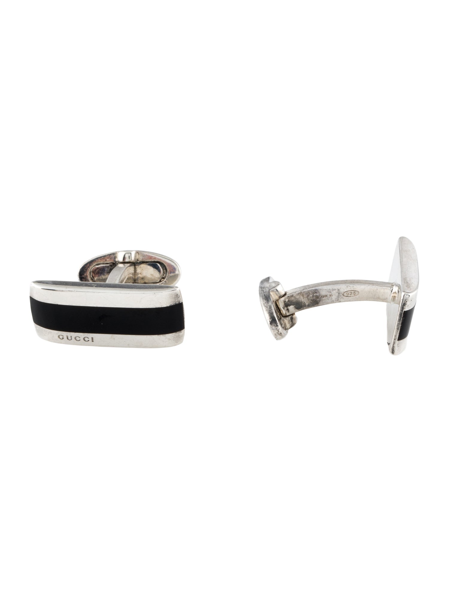 Gucci Onyx Bar Cufflinks