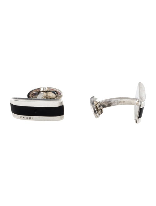 Gucci Onyx Bar Cufflinks
