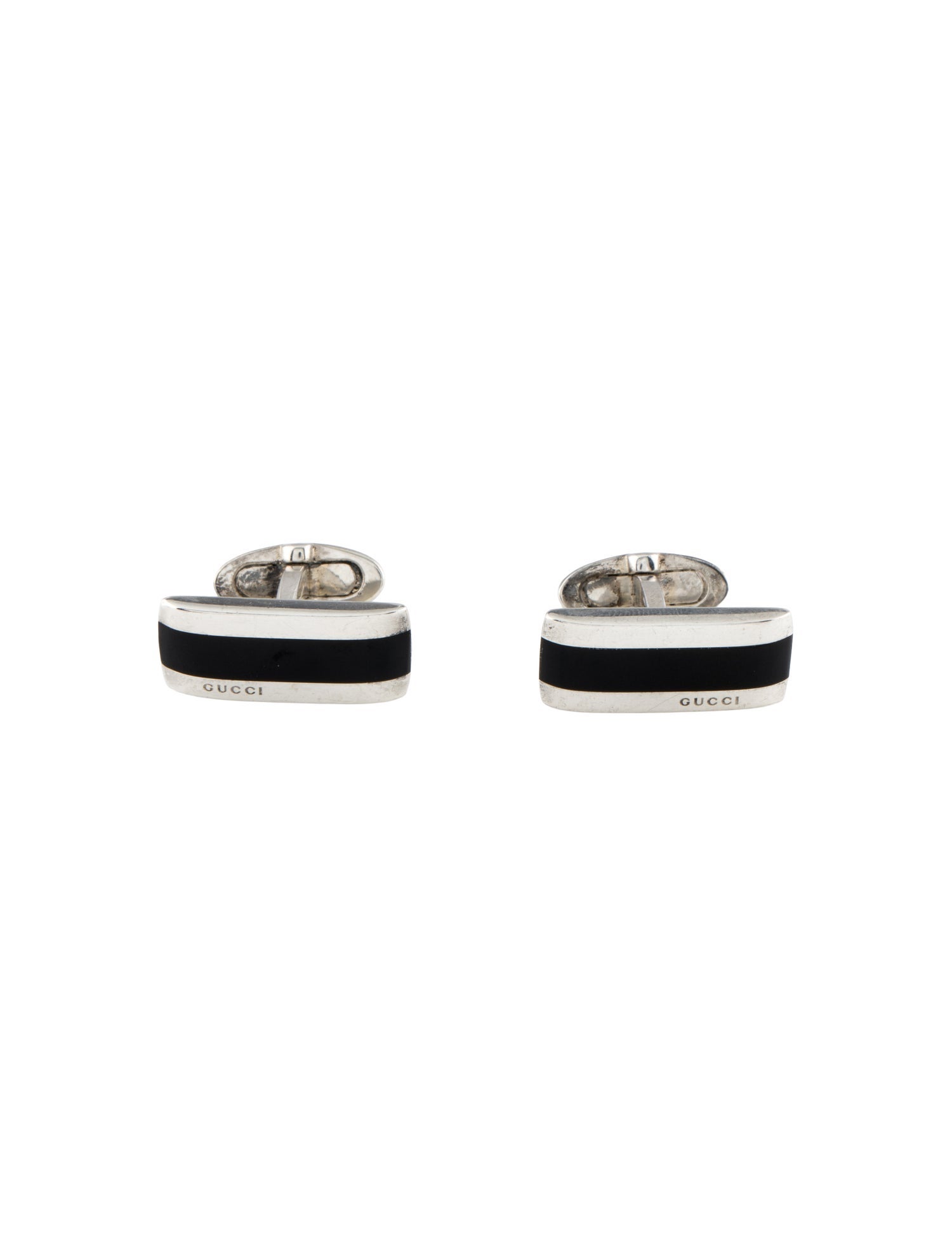 Gucci Onyx Bar Cufflinks