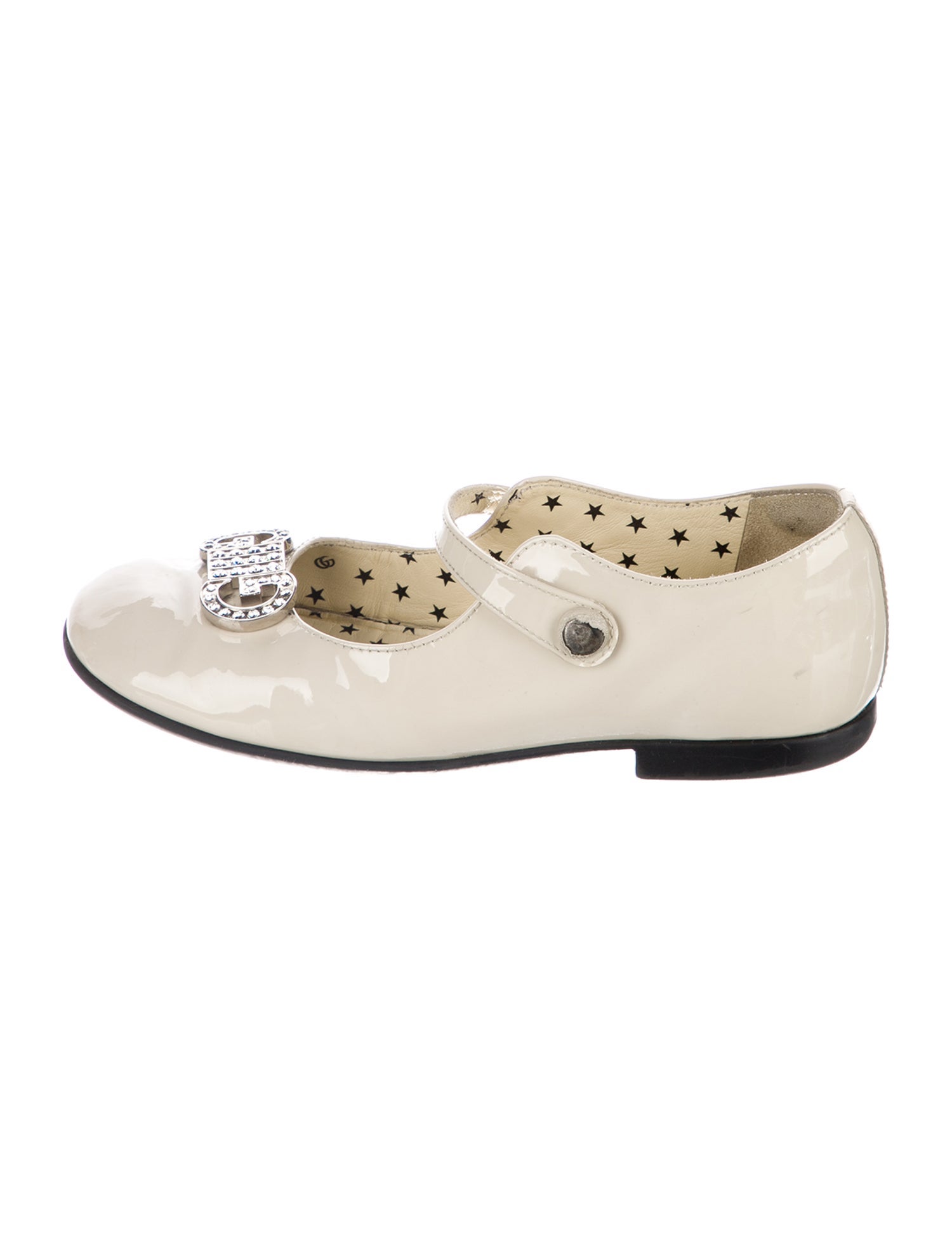 Gucci Kids Girls' Crystal Embellished Ballet Flats