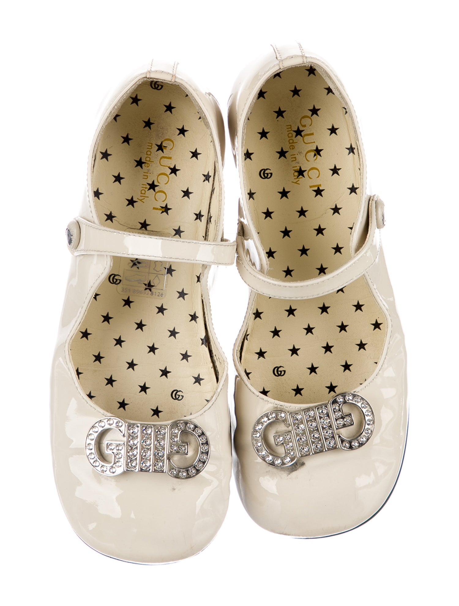 Gucci Kids Girls' Crystal Embellished Ballet Flats