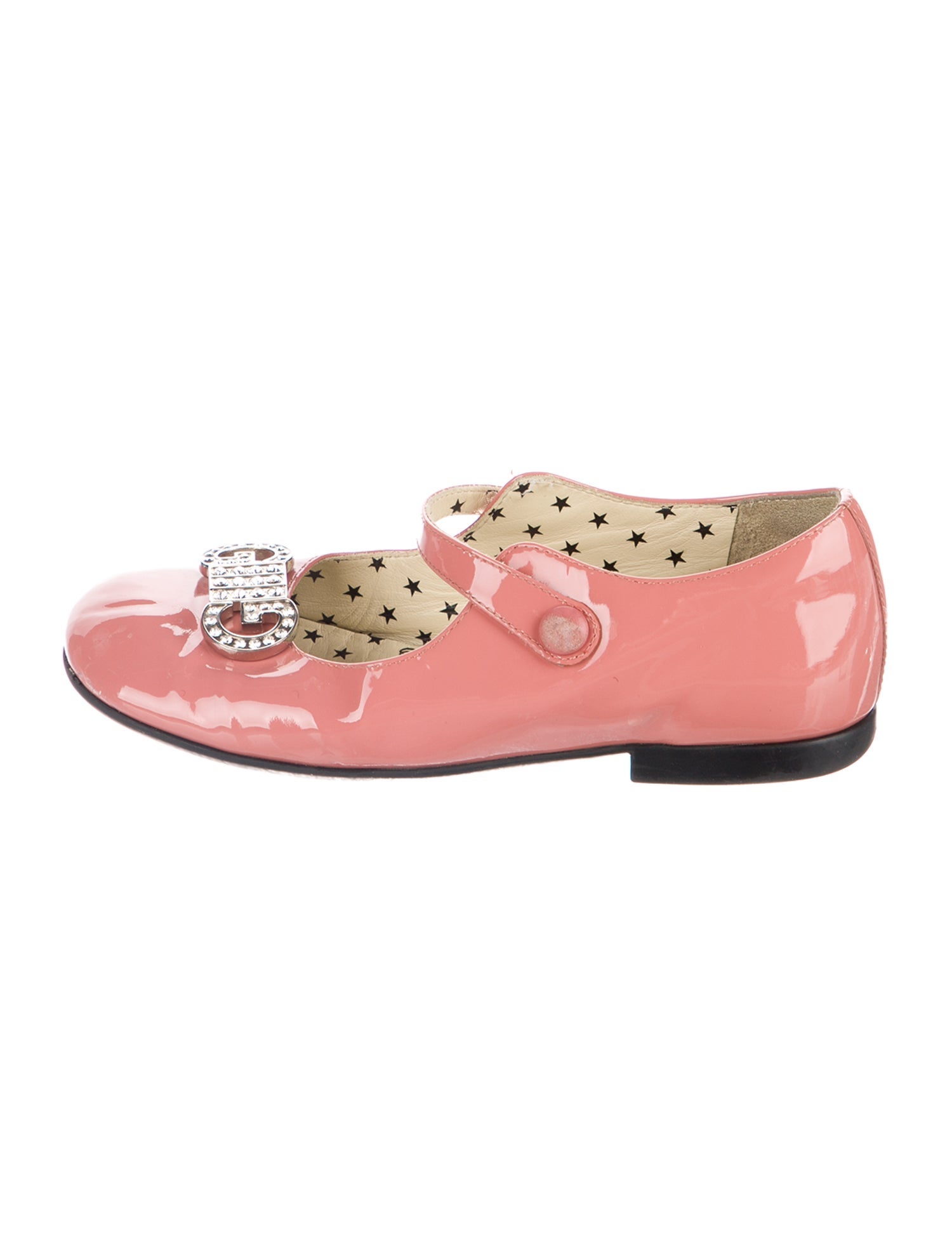 Gucci Kids Girls' Crystal-Embellished Ballet Flats