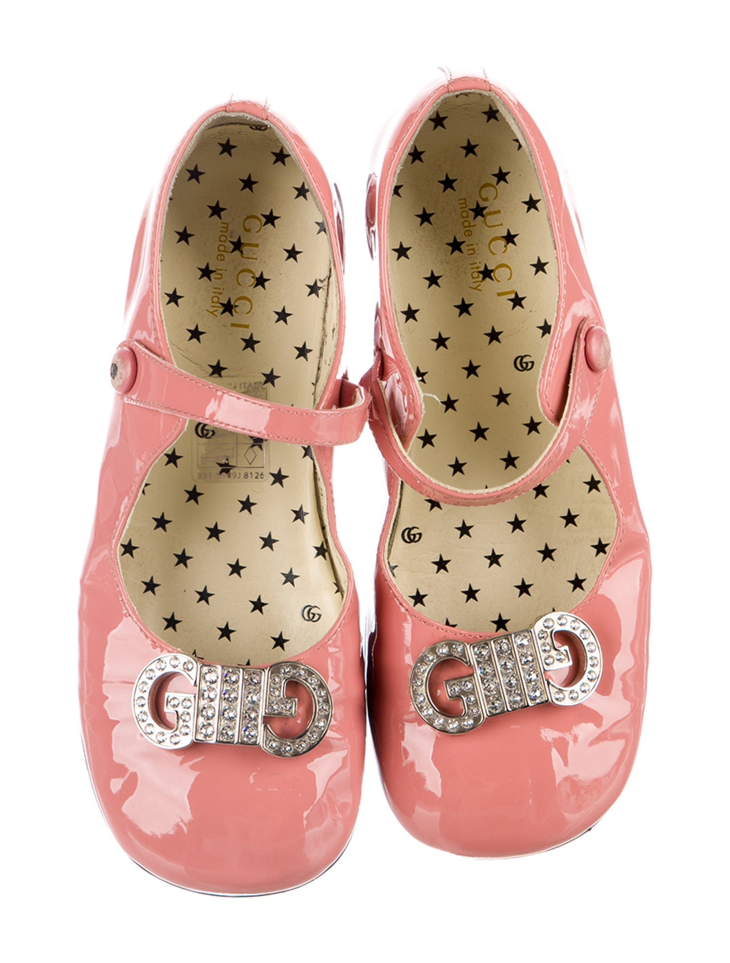 Gucci Kids Girls' Crystal-Embellished Ballet Flats