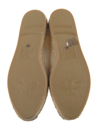 Gucci Interlocking G Logo Whipstitch Trim Espadrilles