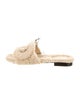 Gucci Interlocking G Logo Shearling Slides
