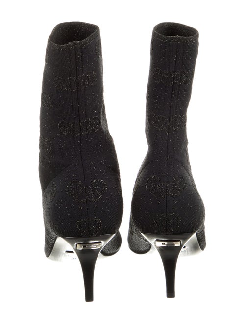 Gucci GG Logo Glitter Accents Sock Boots