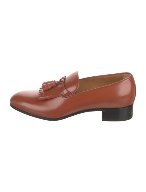 Gucci Leather Tassel Accents Loafers