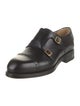 Gucci Interlocking G Logo Leather Monk Straps