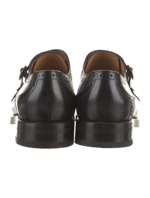 Gucci Interlocking G Logo Leather Monk Straps