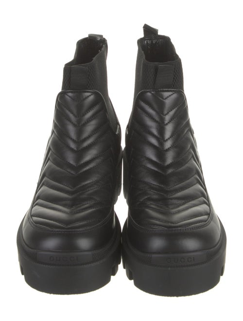Gucci Double G Logo Leather Chelsea Boots
