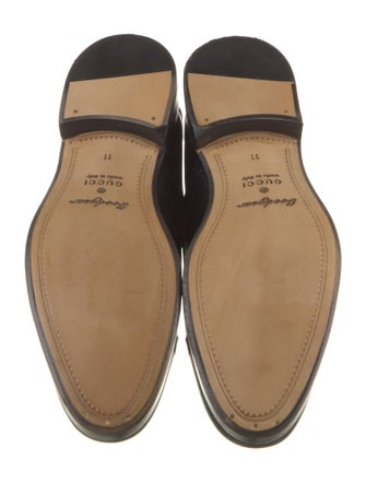 Gucci Interlocking G Logo Leather Monk Straps
