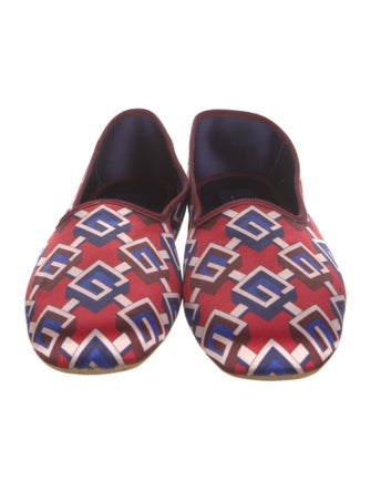 Gucci Satin Printed Loafers
