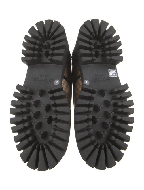 Gucci Canvas Printed Derby Shoes