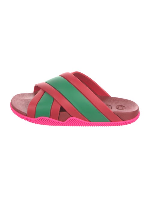 Gucci Rubber Colorblock Pattern Slides