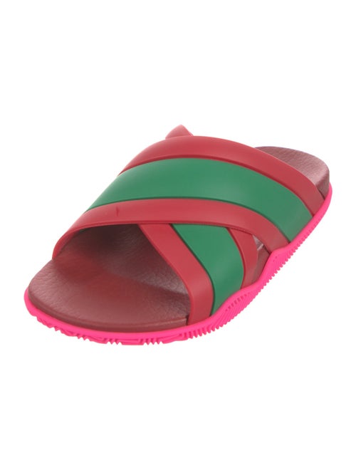Gucci Rubber Colorblock Pattern Slides