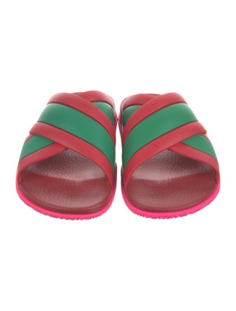 Gucci Rubber Colorblock Pattern Slides