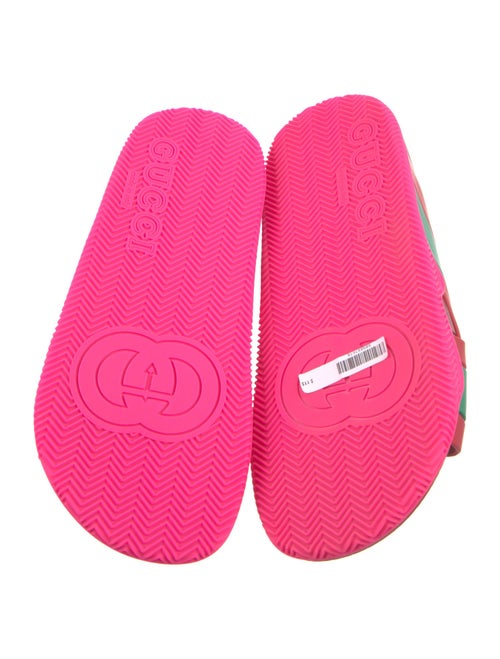 Gucci Rubber Colorblock Pattern Slides