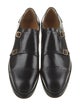 Gucci Interlocking G Logo Leather Monk Straps