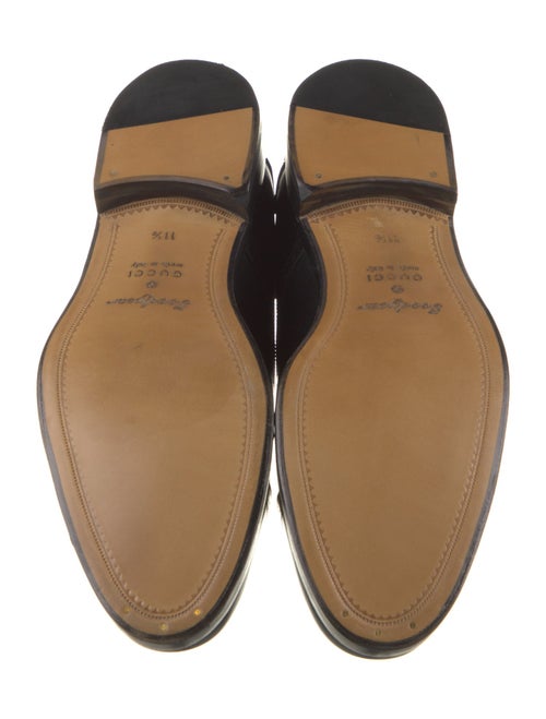 Gucci Interlocking G Logo Leather Monk Straps