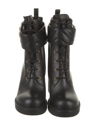 Gucci Leather Combat Boots