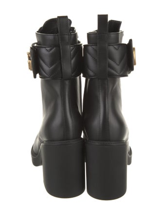 Gucci Leather Combat Boots