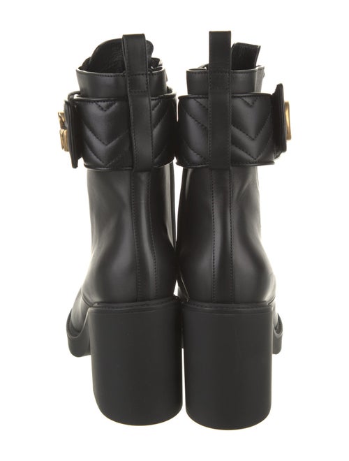 Gucci Leather Combat Boots