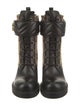 Gucci Leather Printed Combat Boots