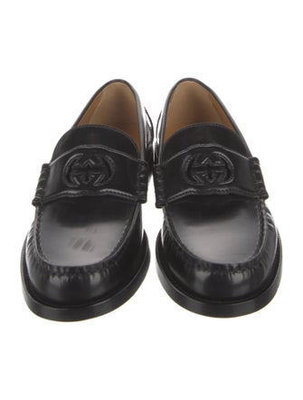 Gucci Interlocking G Logo Patent Leather Loafers