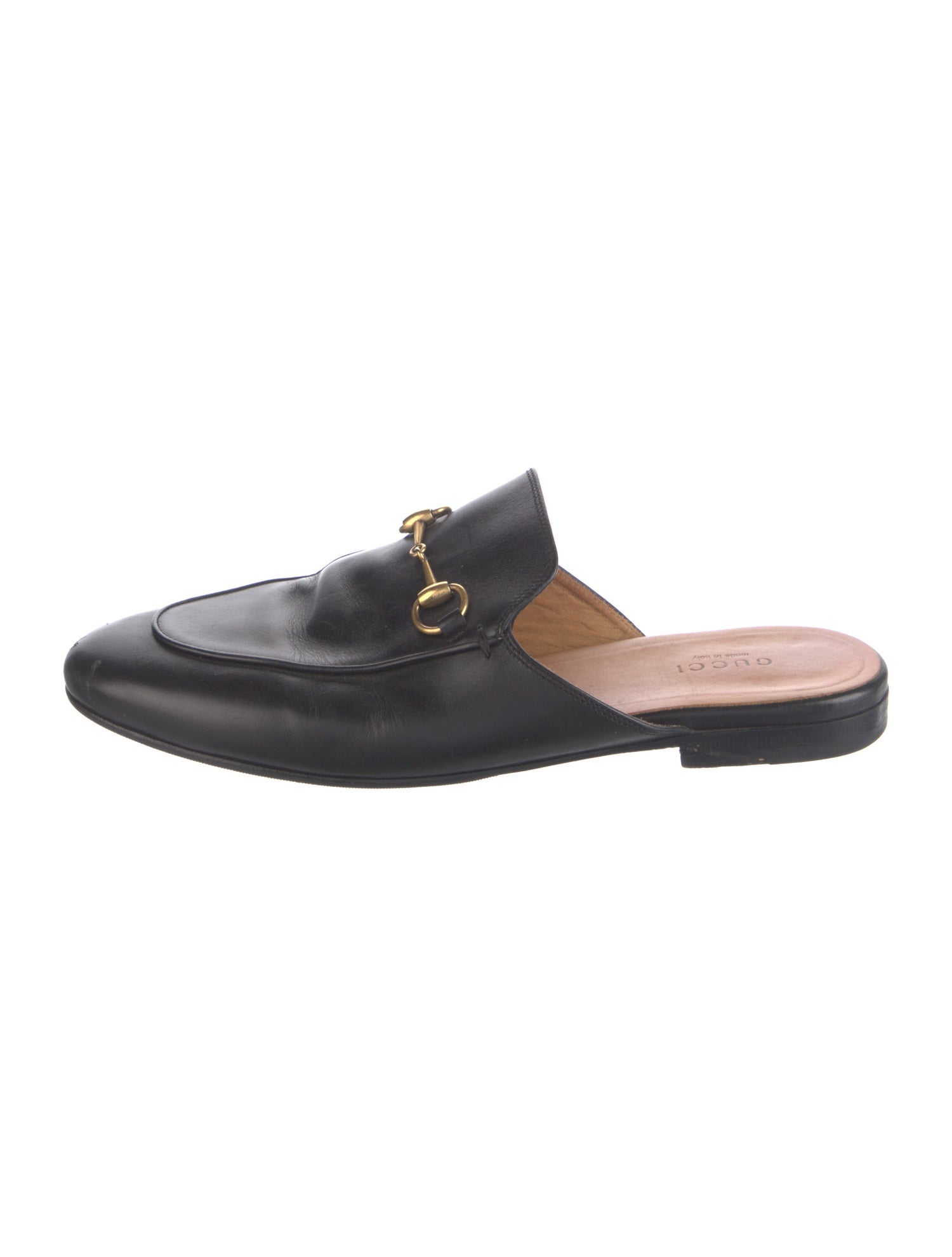 Gucci Horsebit Accent Leather Mules