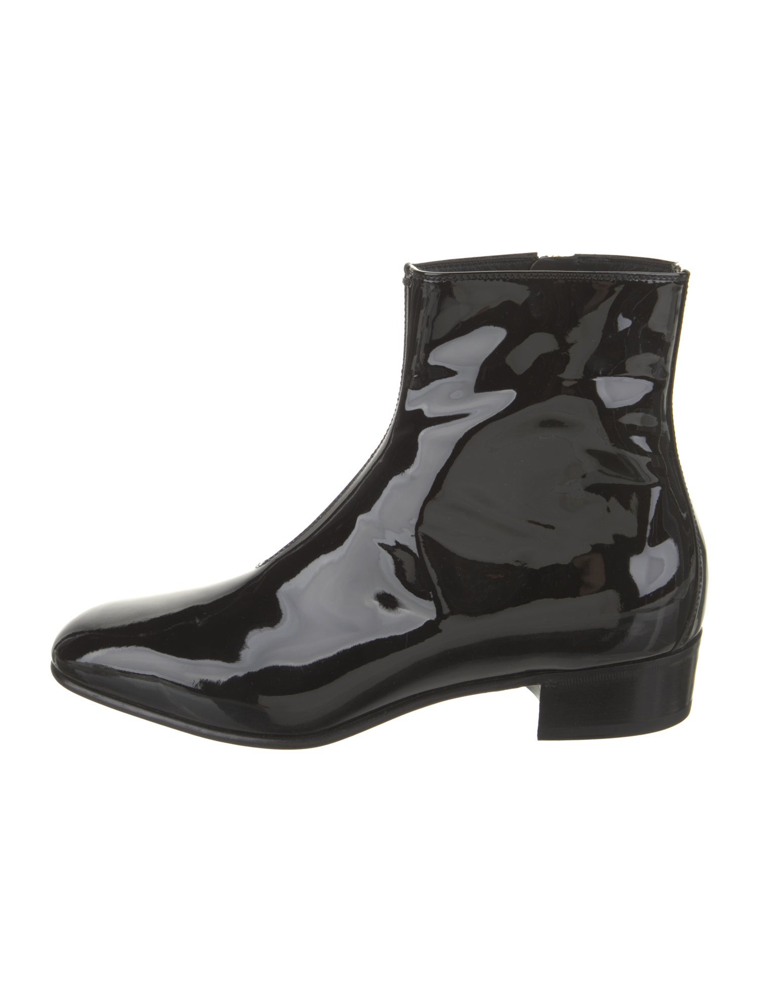Gucci Patent Leather Chelsea Boots