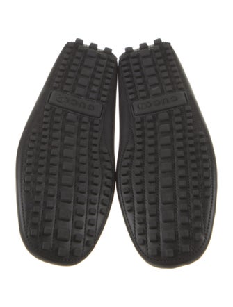 Gucci Interlocking G Logo Leather Drivers