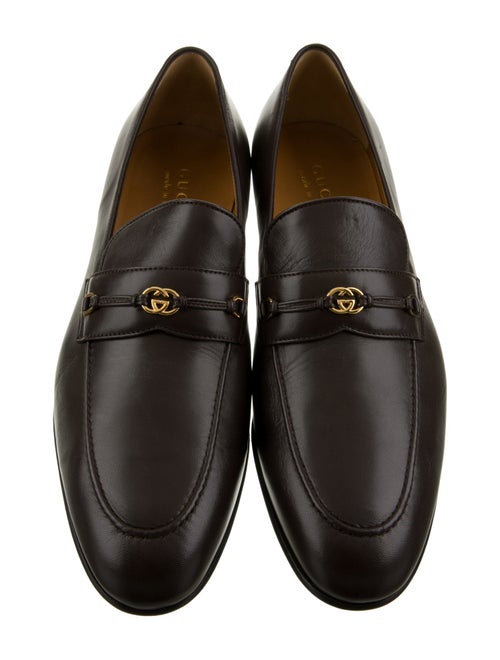 Gucci Interlocking G Logo Leather Loafers