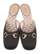 Gucci Satin Crystal Embellishments Mules