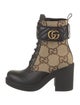 Gucci Canvas Printed Combat Boots
